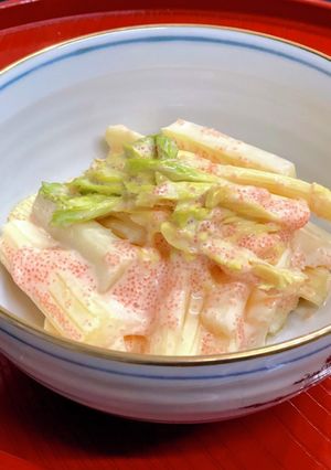 ピリ辛胡麻油風味☆セロリの明太マヨサラダ-レシピのメイン写真