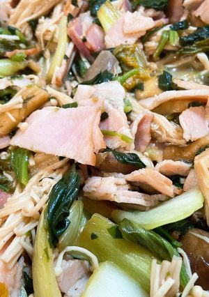 ほうれん草とキノコのバター醤油炒め-レシピのメイン写真