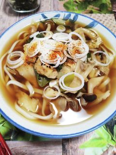 乾麺であったかほっこりきのこうどん-レシピのメイン写真