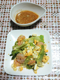 チンゲン菜とむきえびの中華蒸しサラダ-レシピのメイン写真