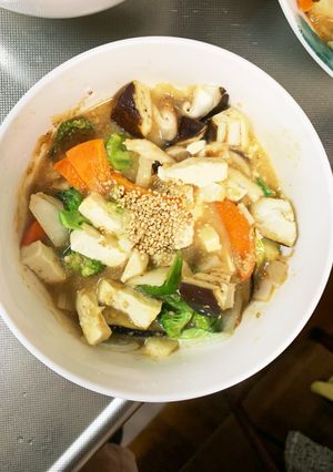 肉無豆腐簡単コク旨香味ネギ味噌味野菜炒-レシピのメイン写真