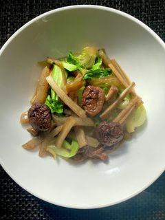 ゴボウと青梗菜の炒め煮 干し椎茸風味-レシピのメイン写真