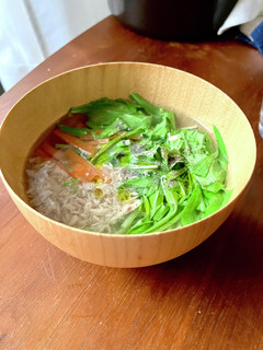 簡単・絶品!ツナと水菜のお吸い物-レシピのメイン写真