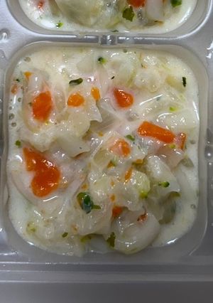 離乳食ストック 魚と野菜のクリームうどん-レシピのメイン写真