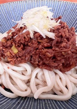 温でも冷でも♡長ネギたっぷり肉味噌うどん-レシピのメイン写真