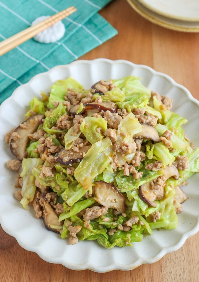 コク旨♡豚ひき肉とキャベツのごま味噌炒め-レシピのメイン写真