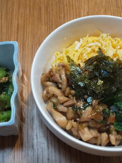 小松菜と甘辛チキン丼-レシピのメイン写真