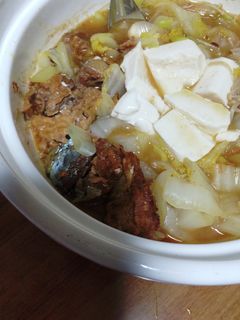 サバ味噌煮缶で野菜鍋-レシピのメイン写真