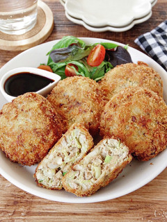 ☆簡単☆お肉少なめ!ほぼ野菜なメンチカツ-レシピのメイン写真