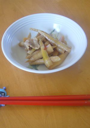 笹竹（姫竹）と豚肉の炒り煮-レシピのメイン写真