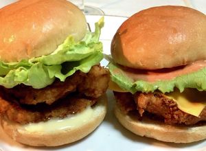 鶏ムネ肉のKFC風チキンフィレバーガー♡-レシピのメイン写真