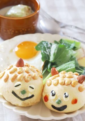 発酵なし☆ホケミで簡単！節分パン-レシピのメイン写真