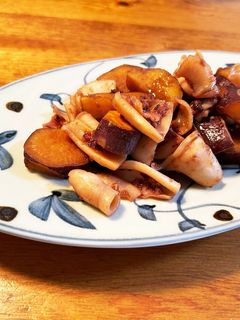 さつま芋といかの煮物♡-レシピのメイン写真