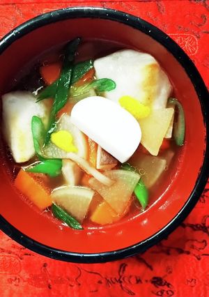 豚バラと野菜のお雑煮-レシピのメイン写真