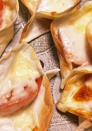 トマトチーズの餃子のお舟-レシピのメイン写真