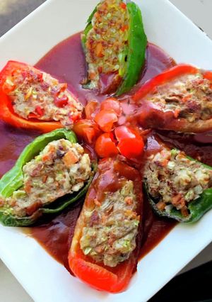 ビタミンハンバーグ♡野菜ソースで旨味UP-レシピのメイン写真
