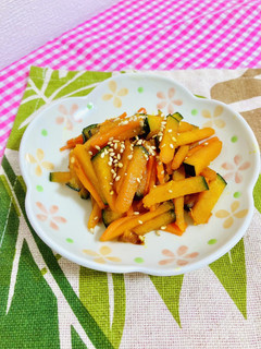 かぼちゃとにんじんの甘酢塩きんぴら-レシピのメイン写真