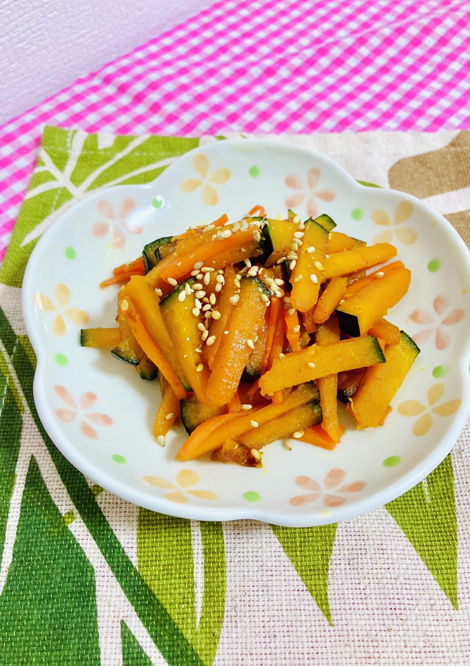 かぼちゃとにんじんの甘酢塩きんぴら-レシピのメイン写真