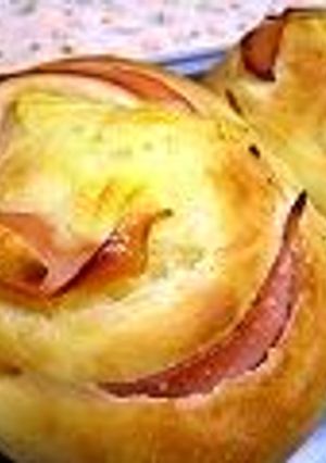 起床後２０分で！焼きたてハムロールパン-レシピのメイン写真