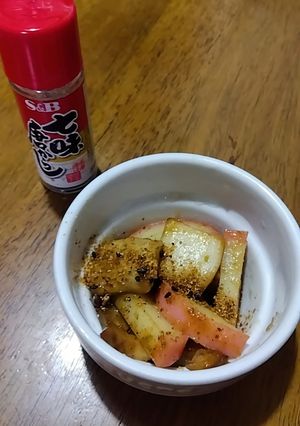 速攻おつまみ🥰️かまぼこエリンギの七味柚子胡椒炒め-レシピのメイン写真