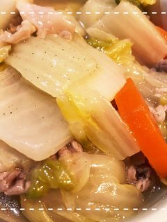 レンジ時短で簡単!白菜と豚肉の塩あんかけ-レシピのメイン写真