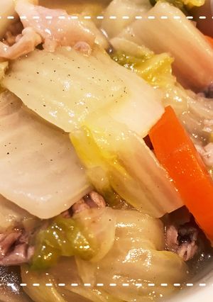 レンジ時短で簡単！白菜と豚肉の塩あんかけ-レシピのメイン写真