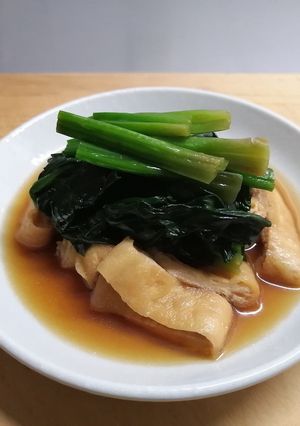 ほうれん草と油揚げの煮びたし-レシピのメイン写真