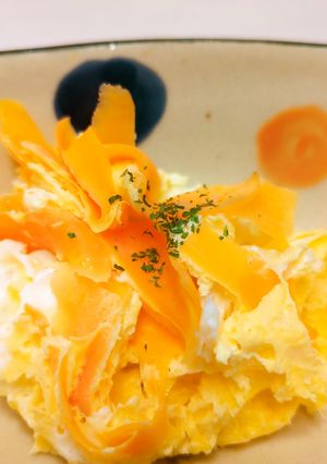 簡単！ふわふわにんじん卵-レシピのメイン写真