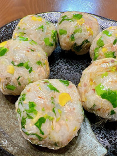 春色♪菜の花とコーンのおむすび✨-レシピのメイン写真