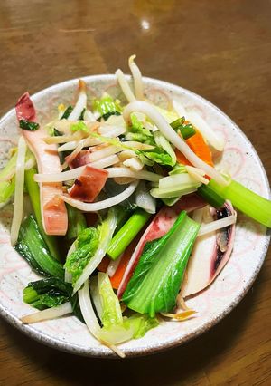 シンプル味!イカの塩野菜炒め-レシピのメイン写真