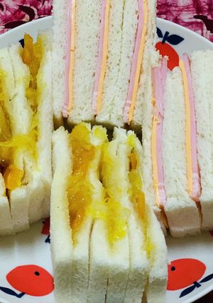 サンドイッチ/夏みかんジャム・ハムチーズ-レシピのメイン写真