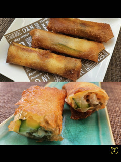 牡蠣とズッキーニとクリームチーズの春巻!-レシピのメイン写真