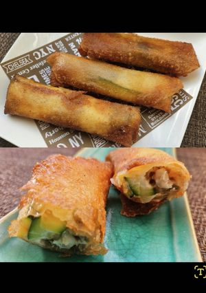 牡蠣とズッキーニとクリームチーズの春巻！-レシピのメイン写真