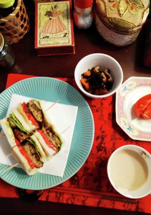 ハンバーグサンド-レシピのメイン写真