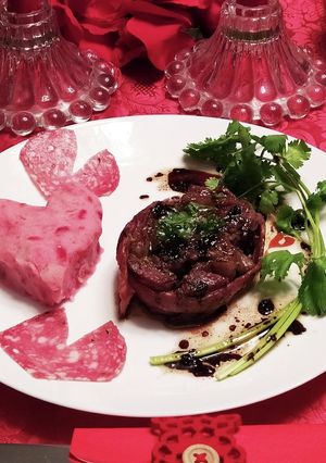 バレンタインにピンクのマッシュポテト-レシピのメイン写真