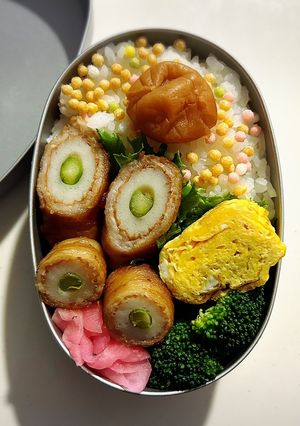 2024.01.29竹輪の肉巻きお弁当-レシピのメイン写真