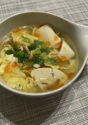 もずくと豆腐の酸辣湯-レシピのメイン写真