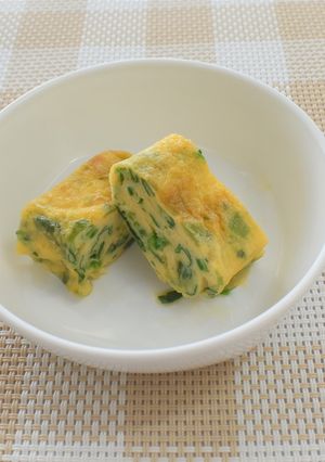 【離乳食後期】ほうれん草入り卵焼き-レシピのメイン写真