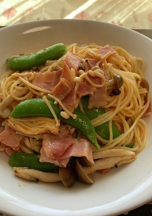 桃屋のおいしい唐辛子ソースで簡単パスタ-レシピのメイン写真