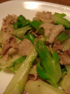 博多蕾菜と豚肉の炒め物-レシピのメイン写真