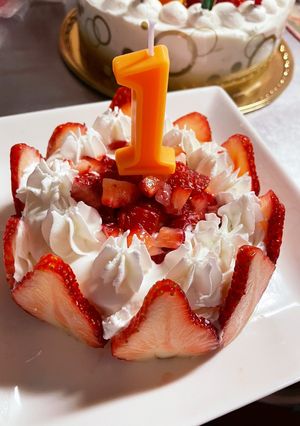 一歳いちごの誕生日ケーキ-レシピのメイン写真