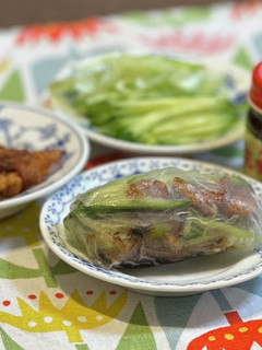 鶏皮北京ダック(ライスペーパーで)-レシピのメイン写真