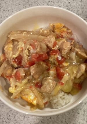 バルサミコで作る洋風親子丼-レシピのメイン写真