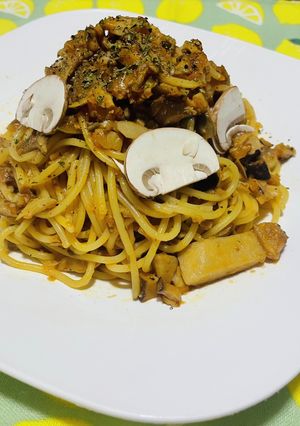 スパゲッティ　キノコのラグーソース-レシピのメイン写真