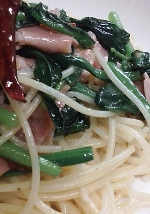 ほうれん草とベーコンのスパゲッティ-レシピのメイン写真