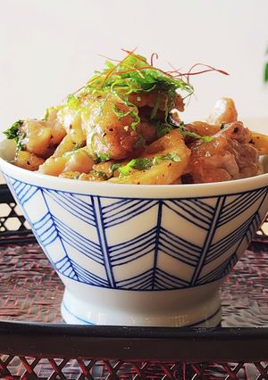 喉にカリカリ鶏レンコン丼★夕食ランチ夜食-レシピのメイン写真