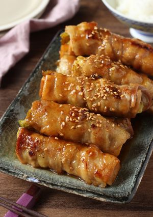 満腹おかず【高野豆腐とキャベツの肉巻き】-レシピのメイン写真