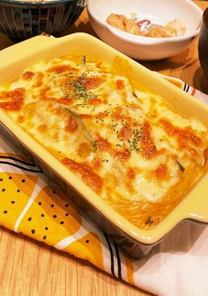 にんにくと味噌で美味しいかぼちゃグラタン-レシピのメイン写真