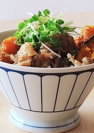 カボチャそぼろあんかけ丼★ランチ★受験生-レシピのメイン写真