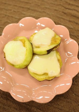 離乳食：なすのレバーとチーズのせ焼き-レシピのメイン写真